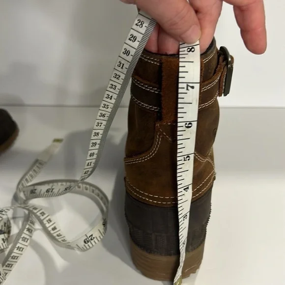 Kamik Evelyn Winter Boot Dark Brown Duck Boot Leather Upper Rubber Sole Wms 8 - Picture 11 of 11